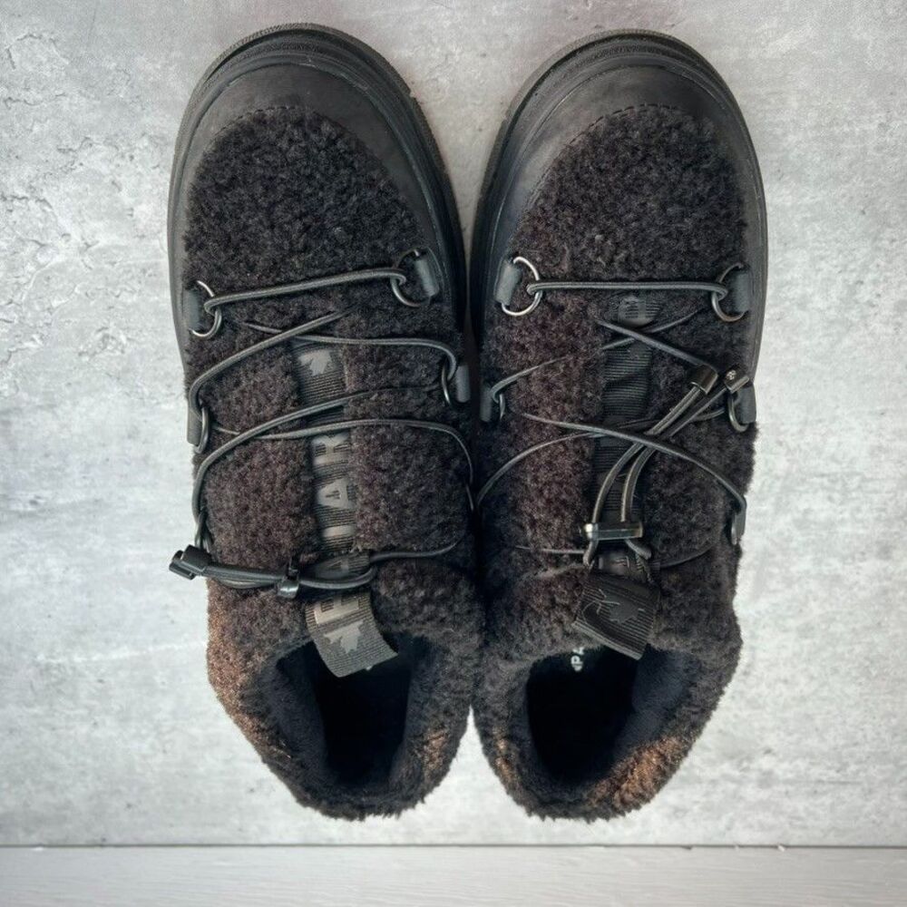 Pajar Jules Waterproof Lace Up Sherpa Nubuck Black Winter Sneaker Mule Womens 7 - Picture 2 of 14